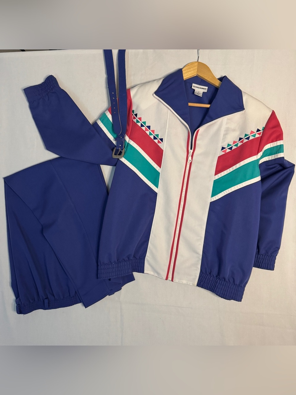 Alfred Dunner Blue, White, Red & Teal Track Set